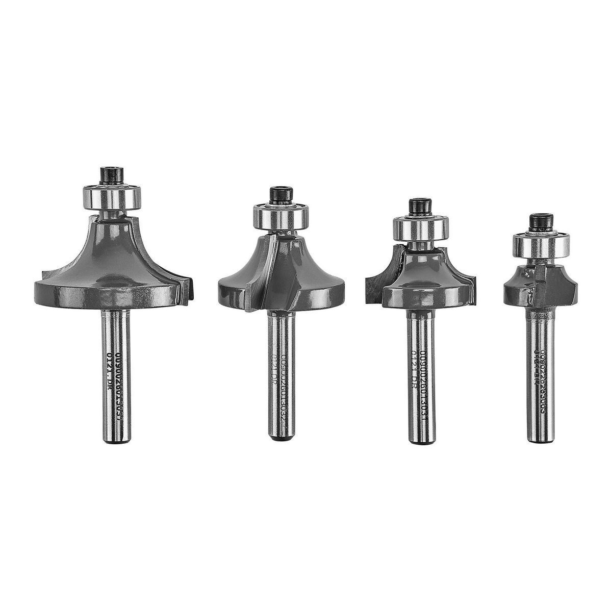 Roundover Router Bit Set, 4-Piece