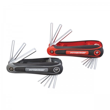 SAE & Metric Folding Hex Key Set, 2 Pc.