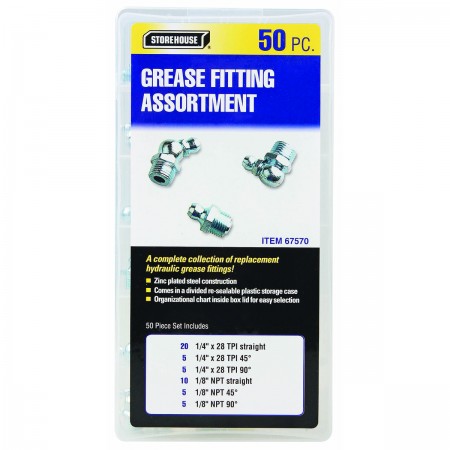 SAE Grease Fitting Assortment, 50 Pc.