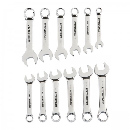 Stubby SAE & Metric Combination Wrench Set, 12 Pc.