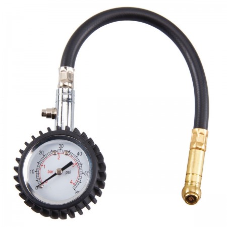 Tire Gauge with Flex Hose