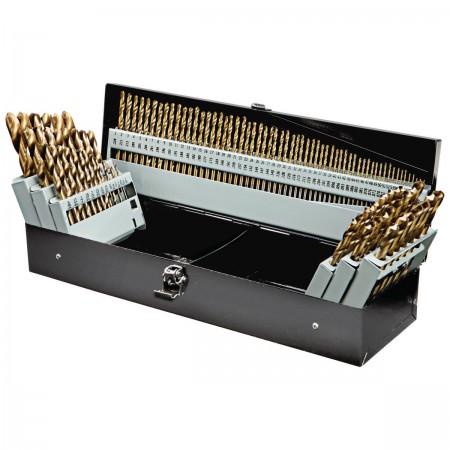 Titanium M2 High Speed Steel Drill Bit Set, 115 Pc.