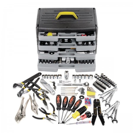 Tool Kit with 4-Drawer Chest, 105 Pc.