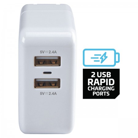 Two Port Rapid Charge Wall Charger