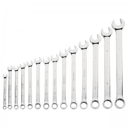 V-Groove Metric Combination Wrench Set, 14 Piece