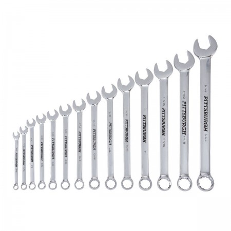 V-Groove SAE Combination Wrench Set, 14 Pc.