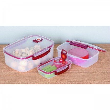 Vacuum Preserving Container Set, 3 Pc.