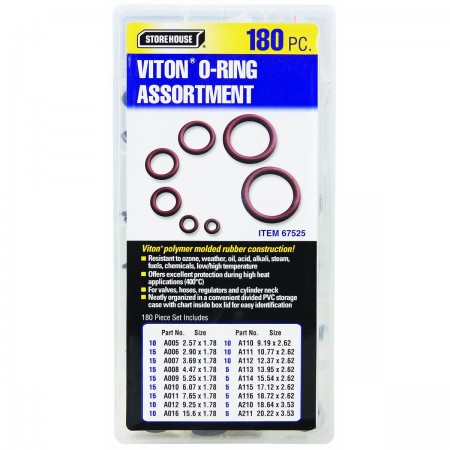 Viton O-Ring Kit, 180 Pc.