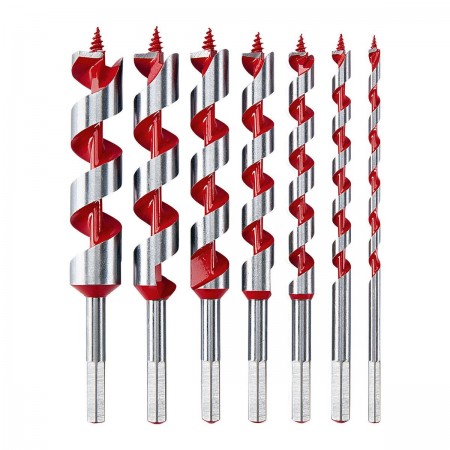 Wood Auger Drill Bit Set, 7 Pc.