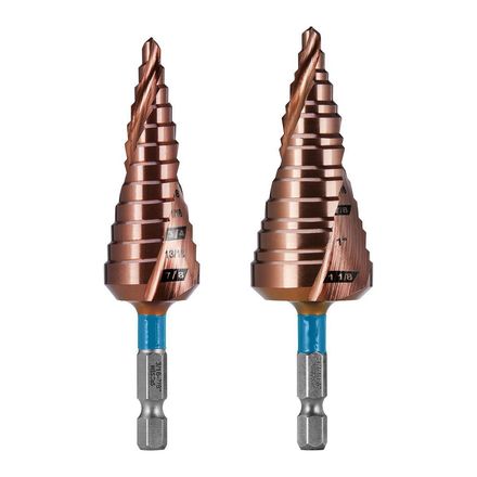 3/16 in.-1-1/8 in. Cobalt Step Drill Bit #4 (12 Steps) and #5 (8 Steps)