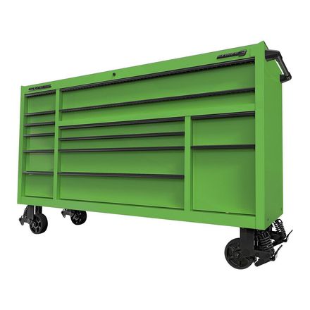 U.S. GENERAL 72 in. x 22 in. Triple-Bank Roll Cab, Series 3, Green